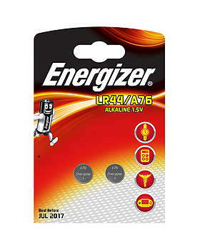 Energizer Spezialbatterie A76 V13GA, Typ LR44 1,5 V (2er-Pack), Batterien, medishop.de