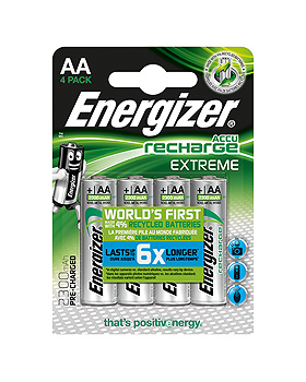 Energizer NiMH Akkumulatoren Extreme Mignon AA HR6, 1,2 V (4er-Pack), Batterien, medishop.de