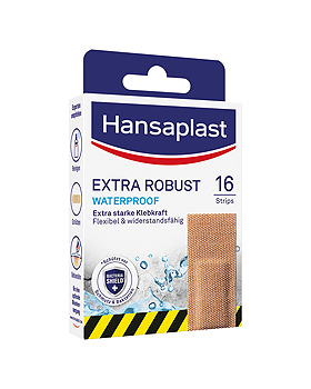 Hansaplast Extra Robust Strips 7,6 x 2,6 cm (16 Stck.), Beiersdorf, medishop.de