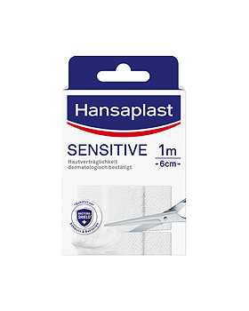 Hansaplast Sensitive Wundschnellverband wei, 1 m x 6 cm, Beiersdorf, medishop.de