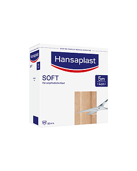 Hansaplast Soft Wundschnellverband hautfarben, 5 m x 4 cm, Beiersdorf, medishop.de