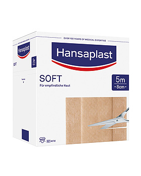 Hansaplast Soft Wundschnellverband hautfarben, 5 m x 8 cm, Beiersdorf, medishop.de