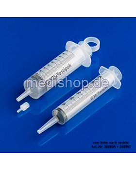 BD Plastipak Wund-/Blasenspritze 100 ml, mit Katheteransatz und Luer-Adapter, 25 Stck, Becton Dickinson, medishop.de