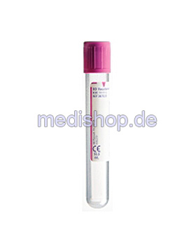 BD Vacutainer EDTA Plus Rhrchen aus PET 10 ml, 18 mg K2 EDTA, 100x16 mm,, 100 Stck, Becton Dickinson, medishop.de
