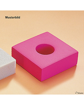 Fersenkissen mit PU-Beschichtung blau, 15 x 15 x 5cm, Loch 6 cm , Sonderanfertigung!, Bisanz, medishop.de