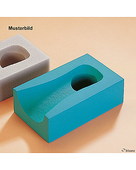 Fersensttze mit PU-Beschichtung agave, 25 x 15 x 8 cm, Loch 7 cm , Bisanz, medishop.de