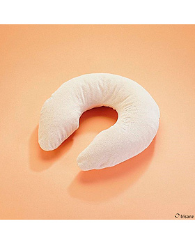 Nackenhörnchen 110 cm mit Polystyrolkugeln, mit Frotteebezug weiß, Sonderanfertigung!, Bisanz, medishop.de