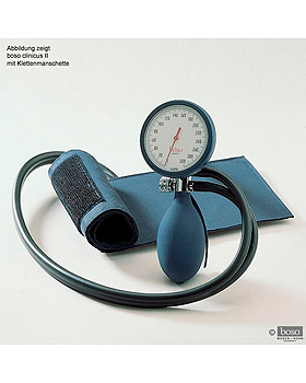 boso clinicus II Blutdruckmessgerät blau mit Klettenmanschette (starke Arme), Boso, medishop.de