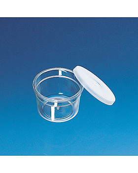 Dose, PS, mit Schnappdeckel, PE-LD, konische Form, ca. 25 ml, 1000 Stck, Brand/Merz & Co., medishop.de