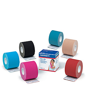 Leukotape K Klebebinde, 5 m x 5,00 cm, rot, 5 Rollen, BSN medical, medishop.de