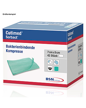 Cutimed Sorbact Kompressen, 4 x 6 cm, steril (42 Stck.), BSN medical, medishop.de