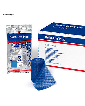 Delta-Lite Plus Stützverband, 3,6 m x 5,0 cm, blau (10 Stck.), BSN medical, medishop.de