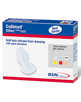 Cutimed Siltec Plus Heel Schaumverband 16 x 24 cm (5 Stck.), BSN medical, medishop.de