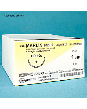 MARLIN rapid HR 17 4/0=1,5, (24 Stck.) Nahtmaterial Fadenlnge 70 cm, ungefrbt, Catgut, medishop.de