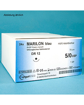 MARILON DS 19 4/0=1,5, blau, monofil, Nahtmaterial Fadenlnge 70 cm (24 Stck.), Catgut, medishop.de