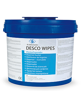 Desco Wipes Vliestuchspender blau (1 Spendereimer) unbefüllt, 5 Ltr., DR. Schumacher, medishop.de