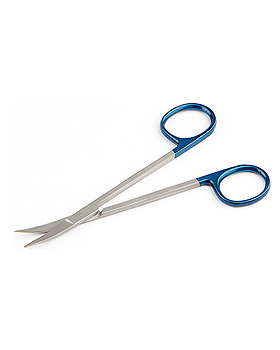 Iris- und Fadenscheren gebogen, 13 cm, spitz/spitz, zum Einmalgebrauch (25Stck), entrhal medical, medishop.de