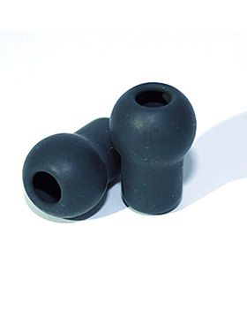 Ohroliven-Soft (PUR) anthrazit Birnenform, -Innen 3 mm (10 Stck.), Erka, medishop.de