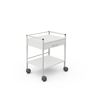 Basiswagen 08/16, 733 mm hoch, mit 1 Schublade, wei, Haeberle, medishop.de