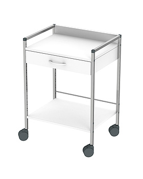 Variocar 60 Basiswagen, 833 mm hoch, mit 1 Schublade, wei, Haeberle, medishop.de