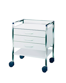 Variocar 60 Basiswagen, 733 mm hoch, mit 3 Schubladen, wei, Haeberle, medishop.de