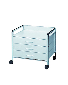Variocar 60 Unterfahrwagen, 518 mm hoch, mit 3 Schubladen, wei, Haeberle, medishop.de