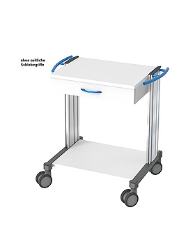 swingo Basiswagen 60, mit 1 Schublade, Dekorstreifen und Schubladengriff blau, Haeberle, medishop.de