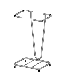 Wsche- und Abfallsammler Picco Novo 120 Q, pulverbeschichtet, Haeberle, medishop.de