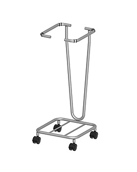 Wsche- und Abfallsammler Picco Novo 60/I, pulverbeschichtet, Haeberle, medishop.de