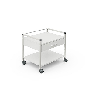Unterfahrwagen 08/16, 518 mm hoch, mit 1 Schublade, weiß, Haeberle, medishop.de