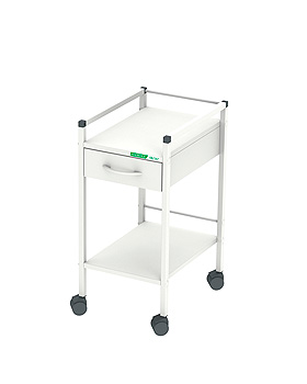 Basiswagen 08/16, 703 mm hoch mit 1 Schublade, wei�, Haeberle, medishop.de