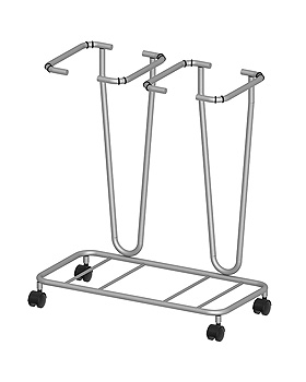 Wsche- und Abfallsammler Picco Novo 60/lI, rostfrei, Haeberle, medishop.de