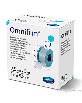 Omnifilm Fixierpflaster 5 m x 2,5 cm, mit Sprengring, Hartmann, medishop.de