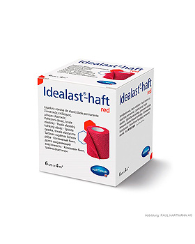 Idealast-haft Color Idealbinde rot 4 m x 6 cm, Hartmann, medishop.de