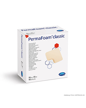 PermaFoam Classic Schaumverband steril, 10 x 10 cm (10 Stck.), Hartmann, medishop.de