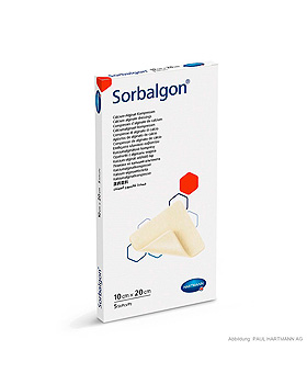 Sorbalgon Classic steril 10 x 20 cm Calcium-Alginat-Kompressen (5 Stck.), Hartmann, medishop.de