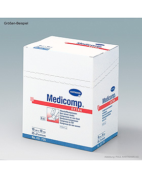 Medicomp Extra Vlieskompressen 10 x 20 cm, steril (25 x 2 Stck.), Hartmann, medishop.de