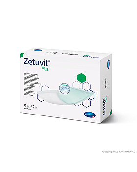 Zetuvit Plus Saugkompressen steril 15 x 20 cm (10 Stck.), Hartmann, medishop.de