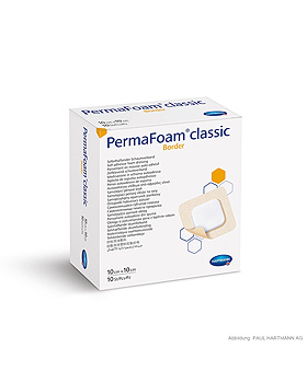 PermaFoam Classic Border Schaumverband steril 10x10 cm (10 Stck.), Hartmann, medishop.de