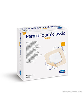PermaFoam Classic Border Schaumverband steril 15x15 cm (10 Stck.), Hartmann, medishop.de