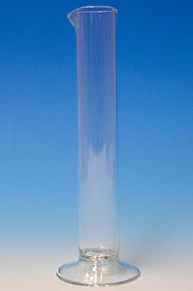 Glaszylinder mit Fu und Ausguss, ca. 110 x 20 mm, Karl Hecht, medishop.de