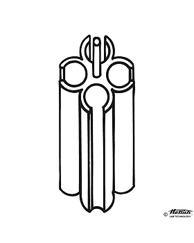 Adapter, 4-fach,  17,6 x 91 mm, Hettich, medishop.de