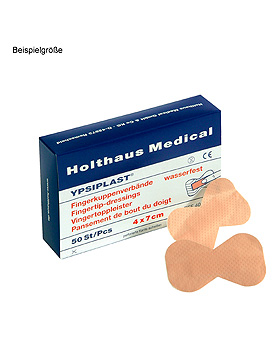 YPSIPLAST Fingerkuppenverband hautfarben 4 x 7 cm, wasserfest (50 Stck.), Holthaus Medical, medishop.de