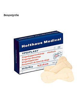 YPSIPLAST Fingerkuppenverband hautfarben 4,5 x 8 cm, elastisch (50 Stck.), Holthaus Medical, medishop.de