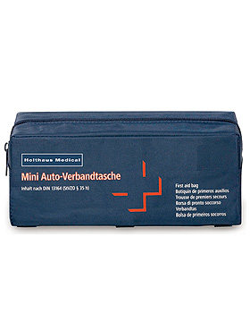 MINI KFZ-Verbandtasche, blau, gefllt nach DIN 13164, Holthaus Medical, medishop.de