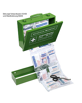Wandhalterung fr Verbandkasten Nr. 63169, Blech, grn, Holthaus Medical, medishop.de