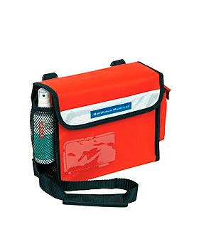 Sanitätsumhängetasche, rot, gefüllt nach DIN 13160, Holthaus Medical, medishop.de