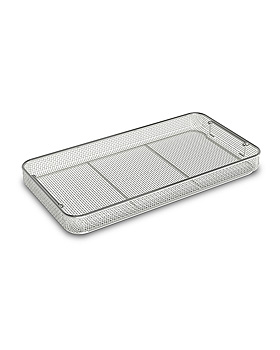 Siebschale 480 x 250 x 50 mm, mit Fallgriffen, Stapelrahmen,, Hupfer Metallwerke, medishop.de