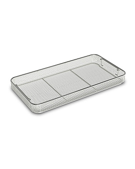 Siebschale 480 x 254 x 50 mm, mit Fallgriffen, Stapelrahmen,, Hupfer Metallwerke, medishop.de