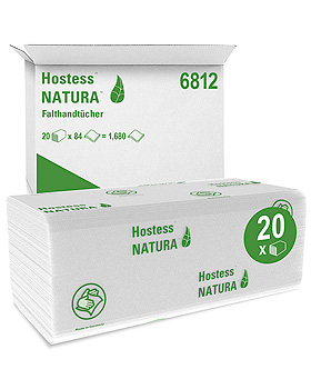 Hostess Natura Handtcher, 2-lagig, wei, 50 x 25 cm (20 x 84 Bl.), Kimberly-Clark, medishop.de
